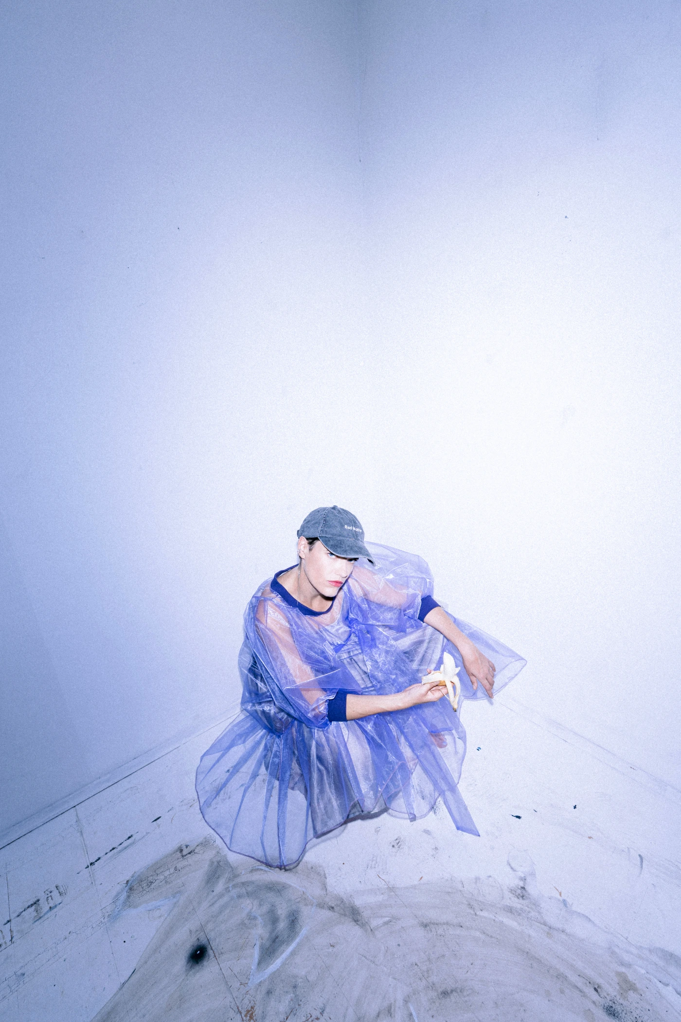 Uschi, dress by Lisi Lang, cap by Violetta Parisini