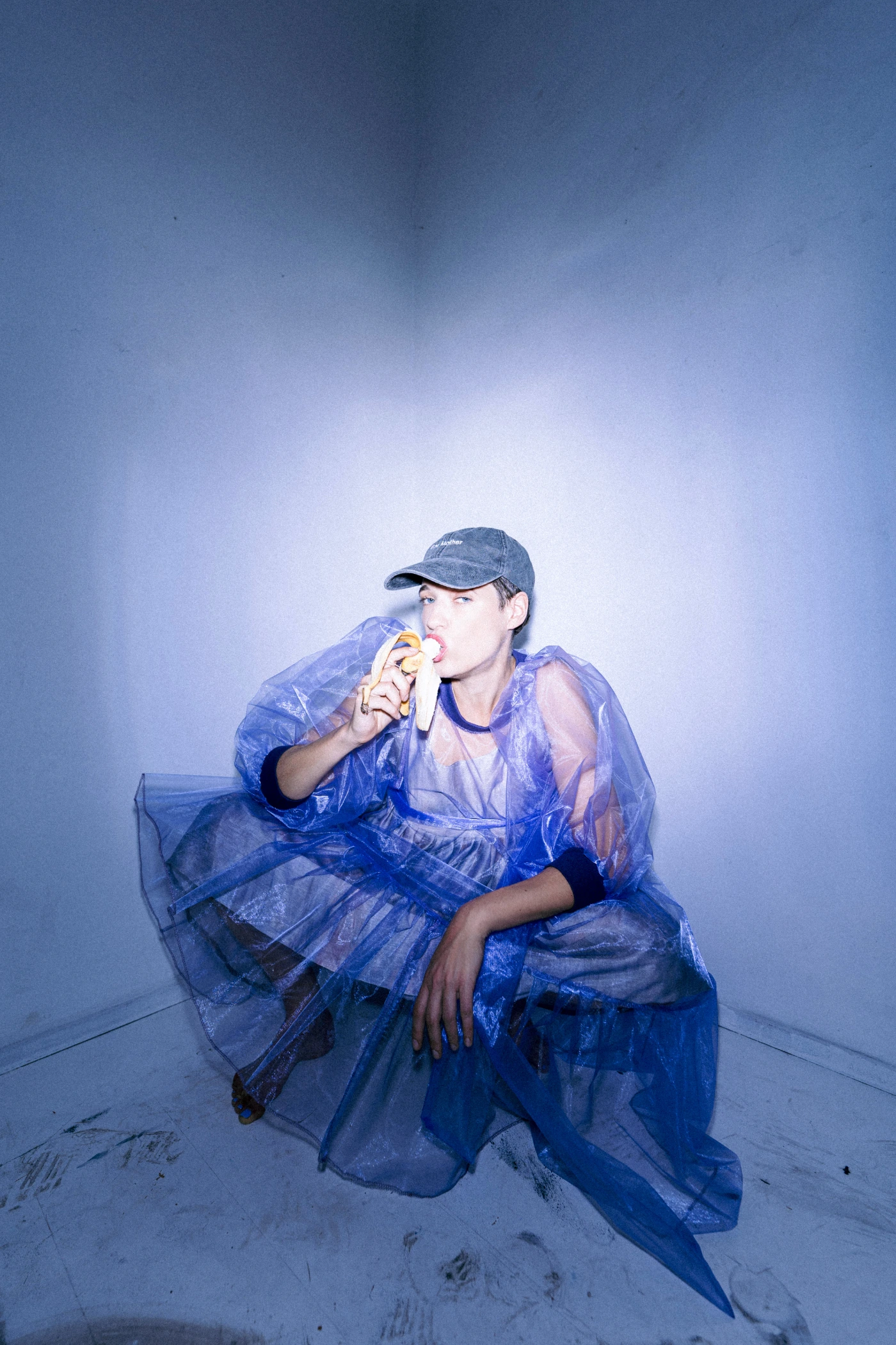 Uschi, dress by Lisi Lang, cap by Violetta Parisini